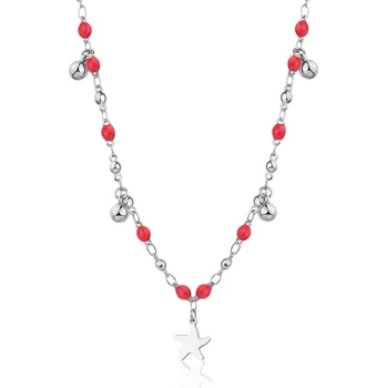 Módní doplněk S'Agapõ Korálkový náhrdelník s přívěsky Hvězdice Vibes SVB55 + 2 měsíce na vrácení zboží