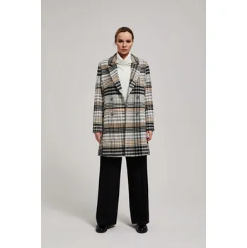 Dámský kabát Dvouřadý károvaný kabát Marisse černá | šedá | krémová 2479553