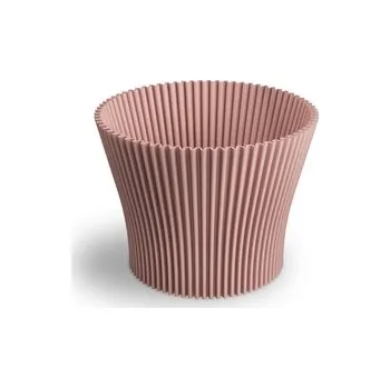 Obal na květináč Plastový obal na květiny Lotus 130, růžový