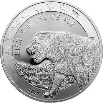 Stříbrná mince 1 Oz Giants of the Ice Age - Cave Lion 2022