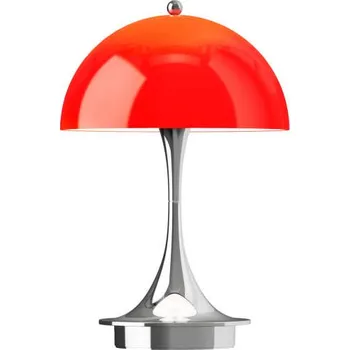 Lampička Louis Poulsen Přenosná lampa Panthella 160 V3, chrome original opal red