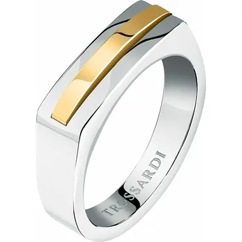 Šperk Trussardi Módní ocelový bicolor prsten T-Steel TJAXV440 63 mm + 2 měsíce na vrácení zboží