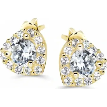 Náušnice Cutie Diamonds Něžné náušnice ze žlutého zlata s diamanty DZ60231-30-00-X-1 + 2 měsíce na vrácení zboží