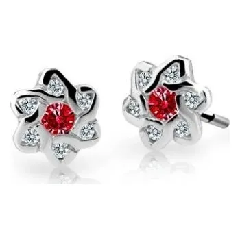 Náušnice Cutie Jewellery Dětské náušnice z bílého zlata C2149-30-X-2 červená + 2 měsíce na vrácení zboží