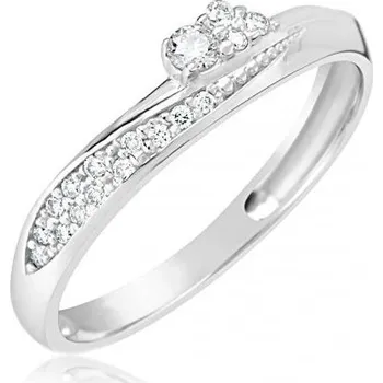 Prsten Cutie Jewellery Blyštivý prsten z bílého zlata Z6907-2862-10-X-2 48 mm + 2 měsíce na vrácení zboží