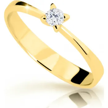 Prsten Cutie Diamonds Nádherný prsten ze žlutého zlata s diamantem DZ6901-1958-10-X-1 60 mm + 2 měsíce na vrácení zboží