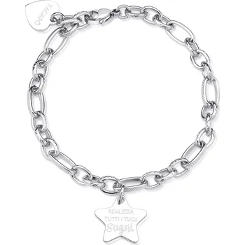 Módní doplněk S'Agapõ Ocelový náramek s přívěskem hvězdičky Be My Family SBY027 + 2 měsíce na vrácení zboží