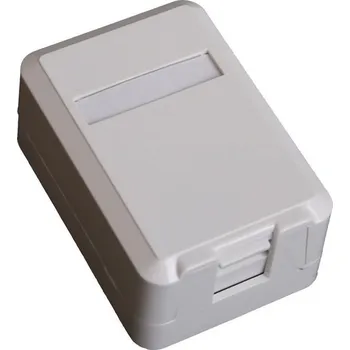 Elektrická zásuvka Zásuvka UTP kat. 6 na omítku, 1 konektor, bez keystone, bílá