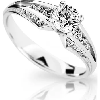 Prsten Cutie Jewellery Třpytivý prsten z bílého zlata Z6805-2103-10-X-2 58 mm + 2 měsíce na vrácení zboží
