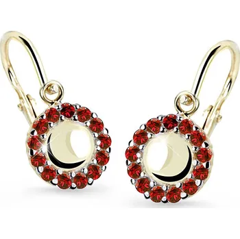 Náušnice Cutie Jewellery Zlaté dětské náušnice C2750-10-X-1 červená + 2 měsíce na vrácení zboží