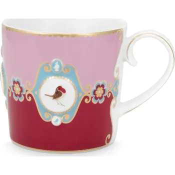 PIP Studio Hrnek Love Birds červená-růžová 150ml 51.002.032
