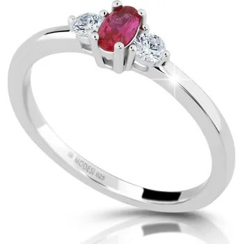 Módní doplněk Modesi Půvabný stříbrný prsten se zirkony M01411 60 mm + 2 měsíce na vrácení zboží