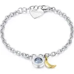 S`Agapõ Ocelový náramek s krystalem a půlměsícem Light SKT14 + 2 měsíce na vrácení zboží