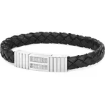 S`Agapõ Pánský kožený náramek s krystaly Legacy SLC14 21 cm + 2 měsíce na vrácení zboží