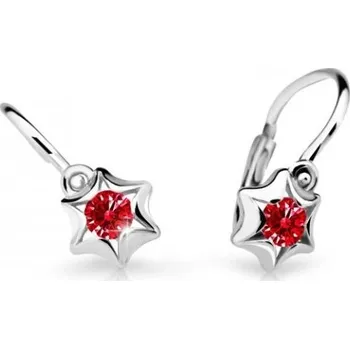 Náušnice Cutie Jewellery Dětské náušnice z bílého zlata C2159-10-X-2 červená + 2 měsíce na vrácení zboží