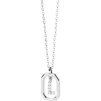 Šperk PDPAOLA Půvabný stříbrný náhrdelník písmeno "L" LETTERS CO02-523-U (řetízek, přívěsek) + 2 měsíce na vrácení zboží