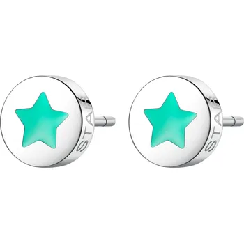 Módní doplněk S`Agapõ Krásné ocelové náušnice hvězda CLICK SCK57 + 2 měsíce na vrácení zboží
