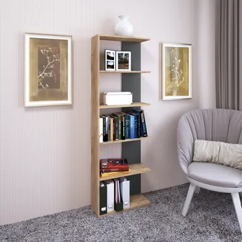 regál Max-i Policový regál GATIO dub artisan / grafit