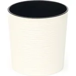 Plastový květináč Malwa 250 mm vroubek, krémový