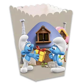 Party nádobí Krabice na popcorn Šmoulové