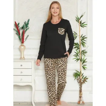 Dámské pyžamo Morella Dámské luxusní pyžamo s leopardím vzorem Velikost: XXL