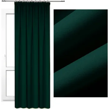 Závěs Dekorační závěs s řasící páskou LUCCA 250 barva 26 lahvově zelená 140x250 cm (cena za 1 kus) MyBestHome