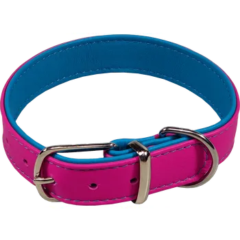 Obojek pro psa Kožený obojek BaF Jacky 46cm fuchsiový