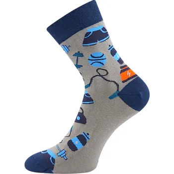 Pánské ponožky Voxx Devive Ponožky obrázkové šedé gym