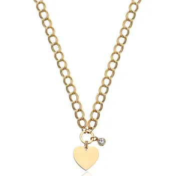 Šperk S'Agapõ Romantický pozlacený náhrdelník se srdíčkem My love SYL10 + 2 měsíce na vrácení zboží