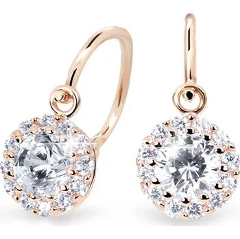 Náušnice Cutie Jewellery Krásné dětské náušnice z růžového zlata C2745-10-X-4 bílá + 2 měsíce na vrácení zboží
