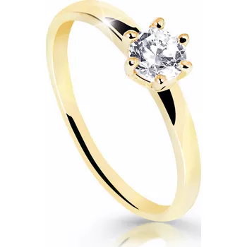 Prsten Cutie Jewellery Úchvatný třpytivý prsten ze žlutého zlata Z6485-10-X-1 50 mm + 2 měsíce na vrácení zboží