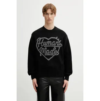 Dámský svetr Svetr s příměsí vlny Human Made KNITTED SWEATER, L, černá, 99X
