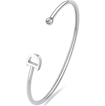 Módní doplněk S'Agapõ Otevřený pevný náramek s písmenem D Click SCK215 + 2 měsíce na vrácení zboží