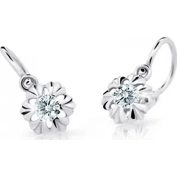 Náušnice Cutie Diamonds Něžné dětské náušnice z bílého zlata s brilianty DC2213-10-00-X-2 + 2 měsíce na vrácení zboží