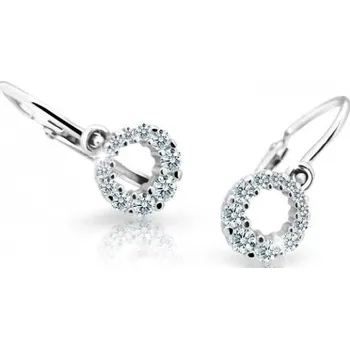 Náušnice Cutie Diamonds Třpytivé dětské náušnice z bílého zlata s brilianty DC2154-10-00-X-2 + 2 měsíce na vrácení zboží