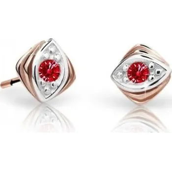 Náušnice Cutie Jewellery Dětské náušnice z růžového zlata C1897-30-X-4 červená + 2 měsíce na vrácení zboží