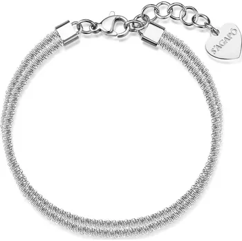 Náramek S'Agapõ Slušivý dvojitý náramek z oceli Chunky SHK112 + 2 měsíce na vrácení zboží