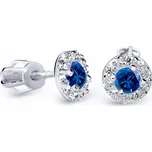 Cutie Diamonds Luxusní náušnice z bílého zlata se safíry a diamanty DZ60167-30-SF-X-2 + 2 měsíce na vrácení zboží