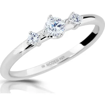 Prsten Modesi Stříbrný prsten se zirkony M01011 60 mm + 2 měsíce na vrácení zboží