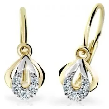 Náušnice Cutie Diamonds Bicolor dětské náušnice ze zlata s brilianty C2270-10-10-X-1-D + 2 měsíce na vrácení zboží