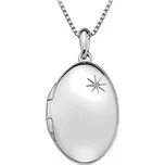 Hot Diamonds Stříbrný náhrdelník Hot Diamonds Memoirs Oval Locket DP493 (řetízek, přívěsek) + 2 měsíce na vrácení zboží