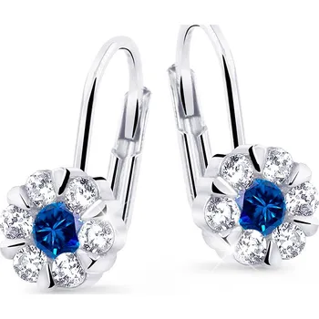 Náušnice Cutie Diamonds Oslnivé visací náušnice z bílého zlata se safíry a diamanty DZ8039-55-SF-X-2 + 2 měsíce na vrácení zboží
