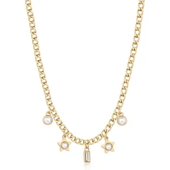 Módní doplněk S'Agapõ Krásný pozlacený náhrdelník s přívěsky Message SSG30 + 2 měsíce na vrácení zboží