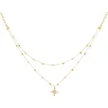 Pierre Lannier Stylový pozlacený náhrdelník s korálky Hvězda Australe BJ22A4251 + 2 měsíce na vrácení zboží