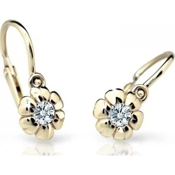 Náušnice Cutie Diamonds Dětské náušnice ze žlutého zlata Kytičky s brilianty DC2151-10-00-X-1 + 2 měsíce na vrácení zboží
