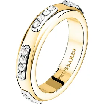 Oblečení a móda Trussardi Třpytivý bicolor prsten z oceli Concept TJAYY110 58 mm + 2 měsíce na vrácení zboží