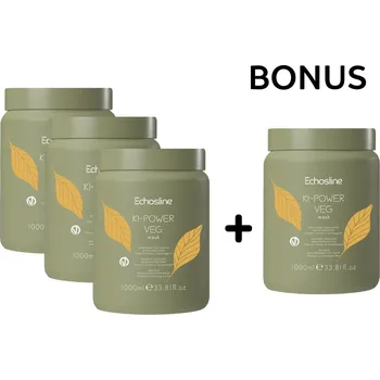 Vlasová regenerace AKCE: 3+1 Echosline Ki-Power VEG Mask - obnovující maska na vlasy, 1000 ML
