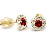 Cutie Diamonds Luxusní náušnice ze žlutého zlata s rubíny a diamanty DZ60167-30-RU-X-1 + 2 měsíce na vrácení zboží