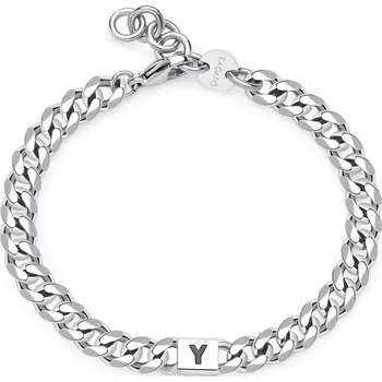 Náramek S'Agapõ Pánský ocelový náramek s písmenem Y Monogram SMG33 + 2 měsíce na vrácení zboží