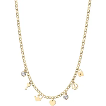 Módní doplněk S'Agapõ Slušivý pozlacený náhrdelník s přívěsky Message SSG05 + 2 měsíce na vrácení zboží